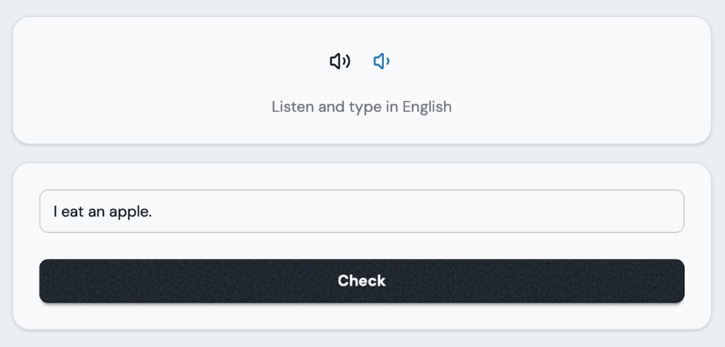 Step 3: Listen & type